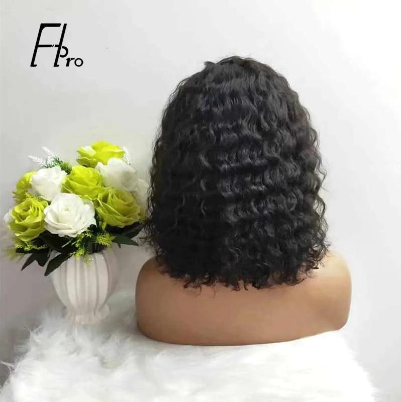 Side Part Bob Wig Curly 13x4 Lace Front Wig With Baby Hair